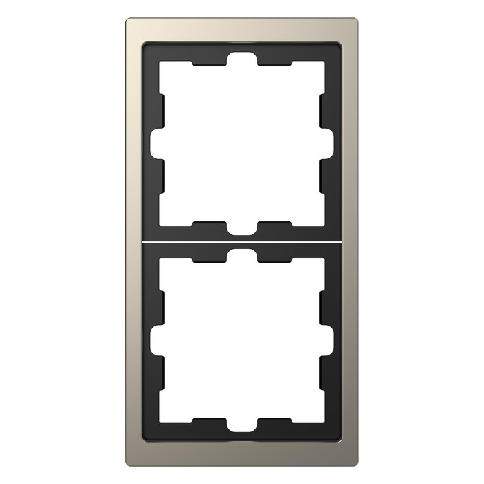 Рамка 2 поста Schneider Electric MERTEN D-LIFE, никель, MTN4020-6550