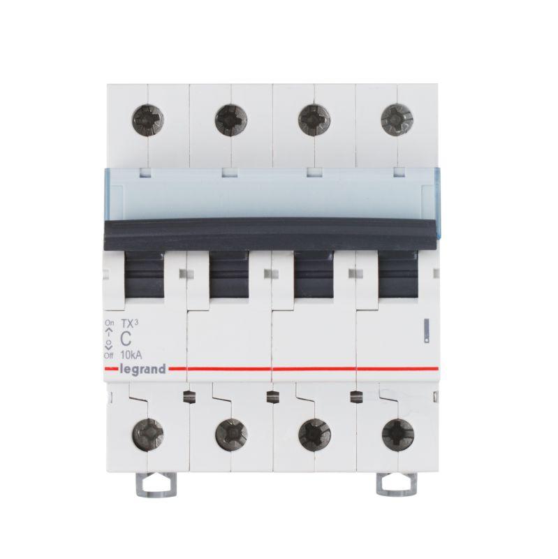 Выключатель автоматический модульный 4п C 40А 6кА TX3 6000 4мод. 400В Leg 404074