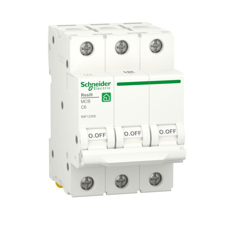 Автоматический выключатель Schneider Electric 3п C 6А Resi9 6000А  R9F12306