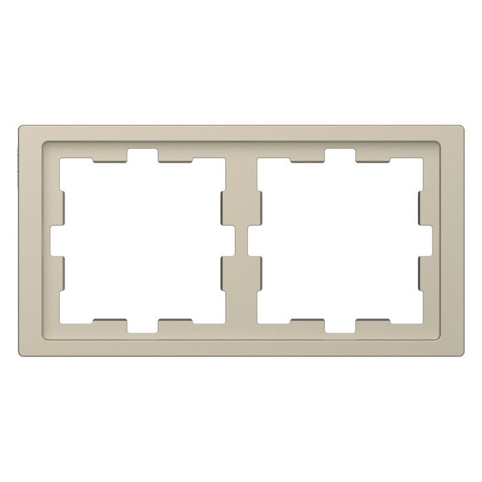 Рамка 2 поста Schneider Electric MERTEN D-LIFE, песочный, MTN4020-6533