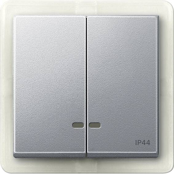 Клавиша двойная с линзами Schneider Electric MERTEN SYSTEM M, алюминий, MTN3424-0460